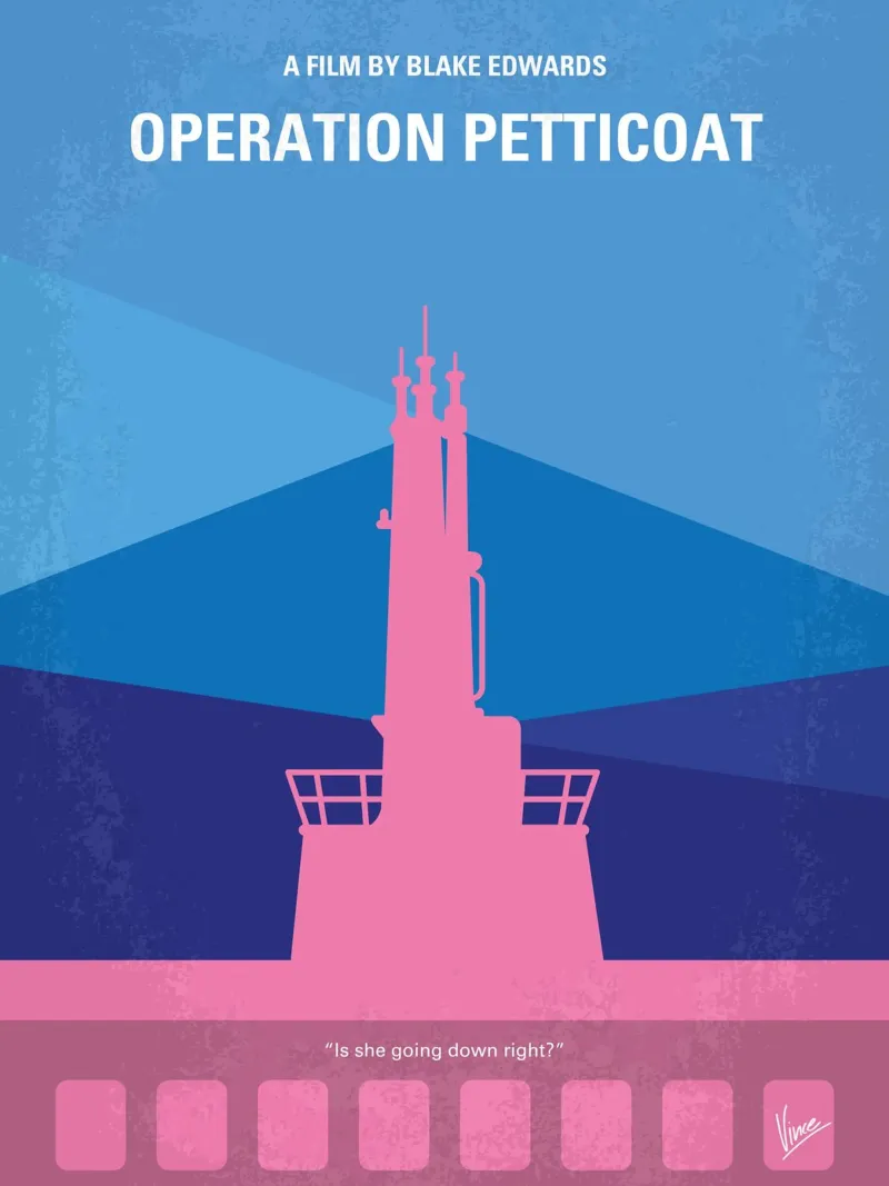 No867 My Operation Petticoat minimal movie aluminio dibond de Chungkong
