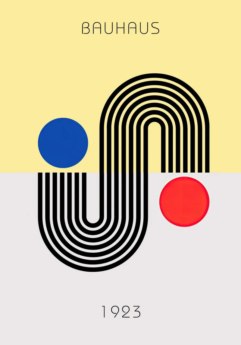 Bauhaus poster con telaio in plastica da Nikis Art Studio