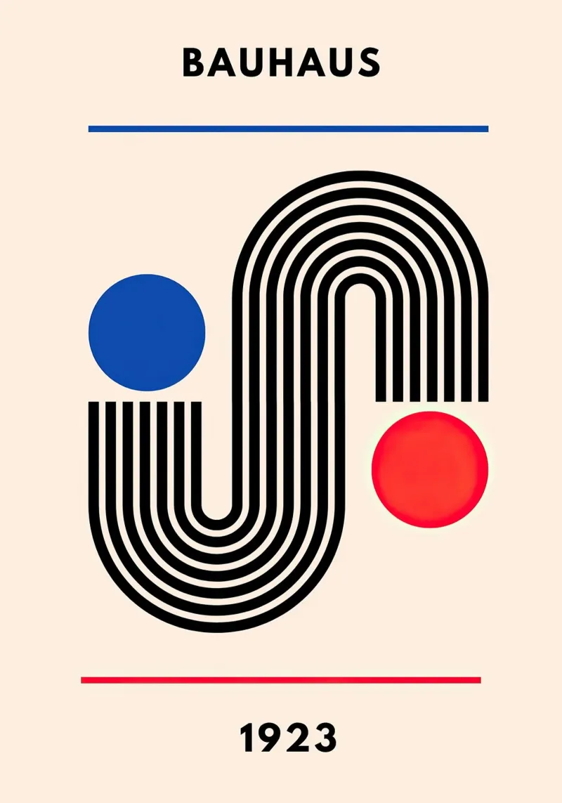 Bauhaus poster con telaio in alluminio da Nikis Art Studio
