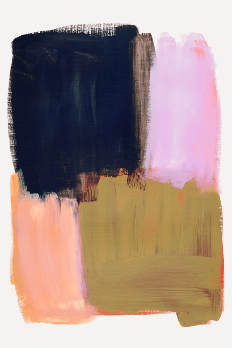 Abstract Brush Strokes 134 poster con telaio in alluminio da Mareike Böhmer