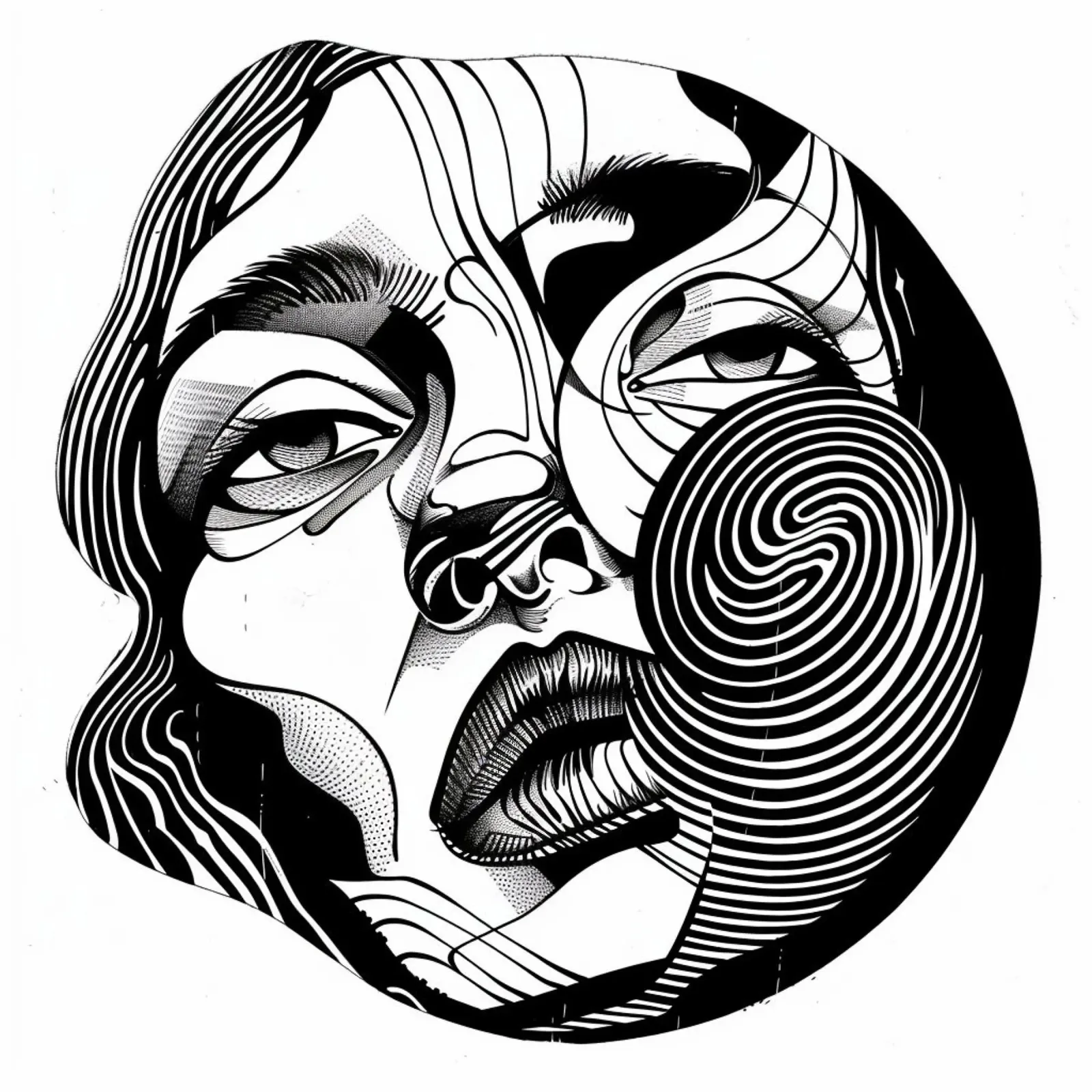 Mujer abstracta 2 metacrilato de pixel