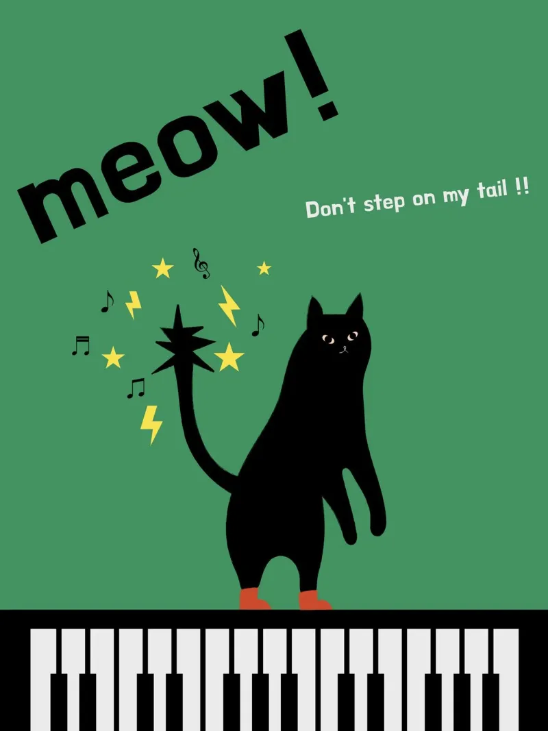 meow! - Dancing Cat pellicola backlit da natural neutral