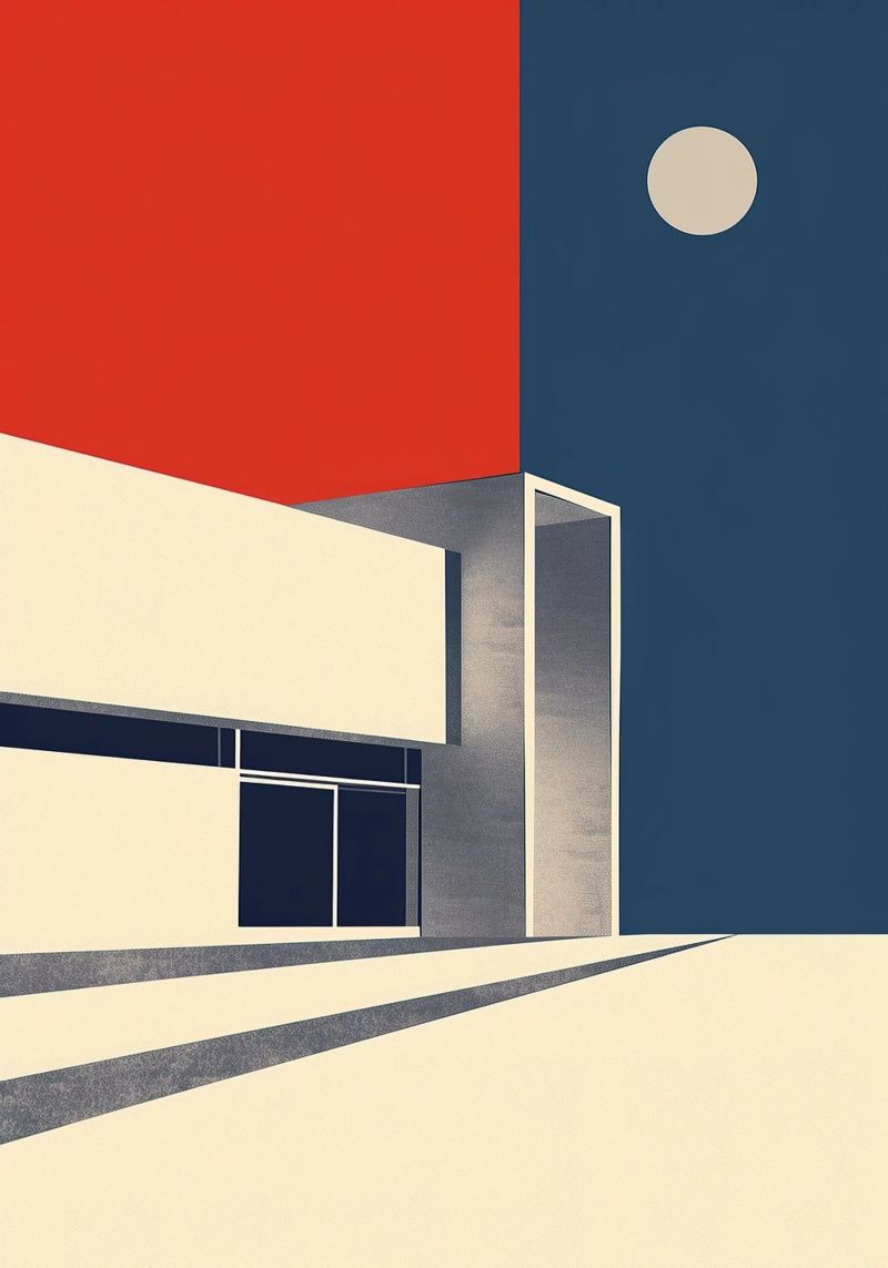 Bauhaus Architektur XII poster de Nikis Art Studio