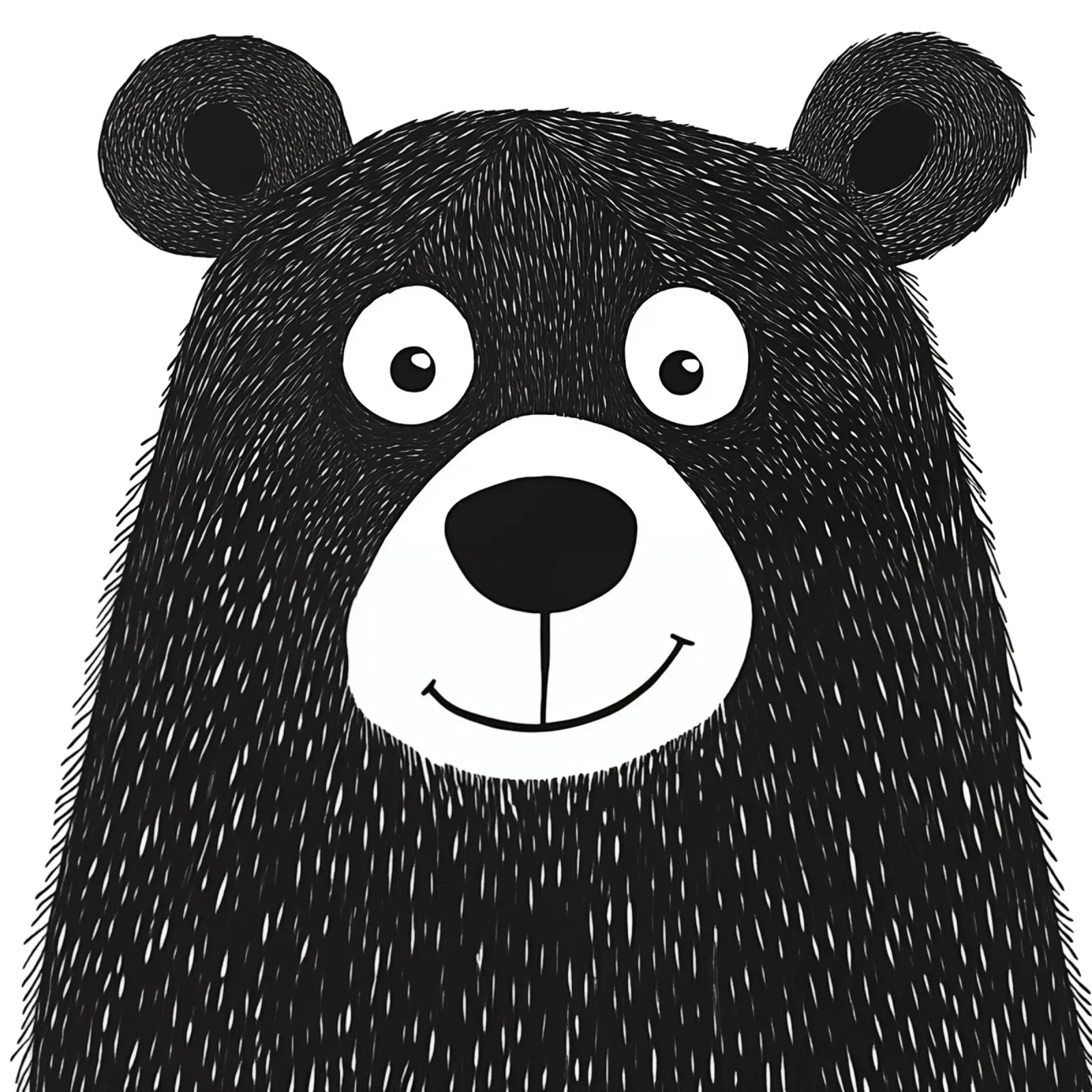 Un simpatico orso brontolone per bambini poster con telaio in alluminio da Autofocus