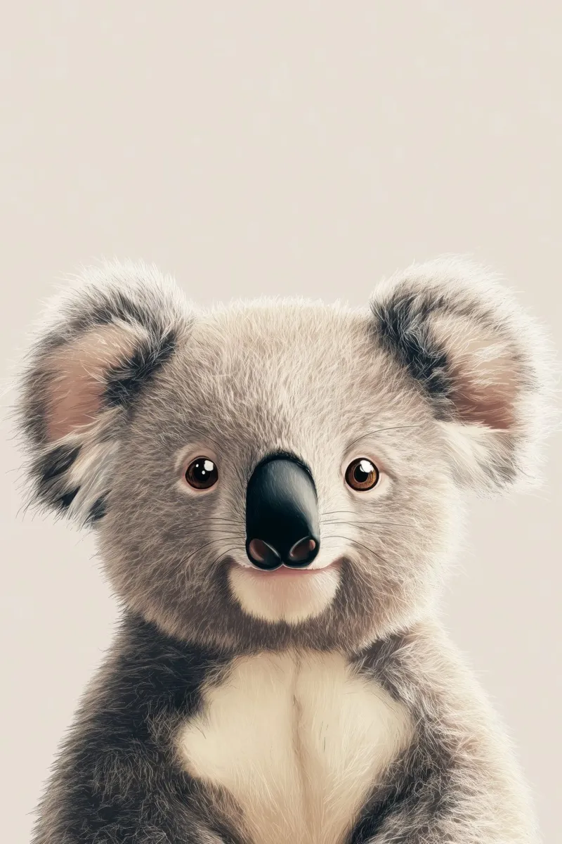 Eroe #3: Koala poster con telaio in alluminio da farbenhelden