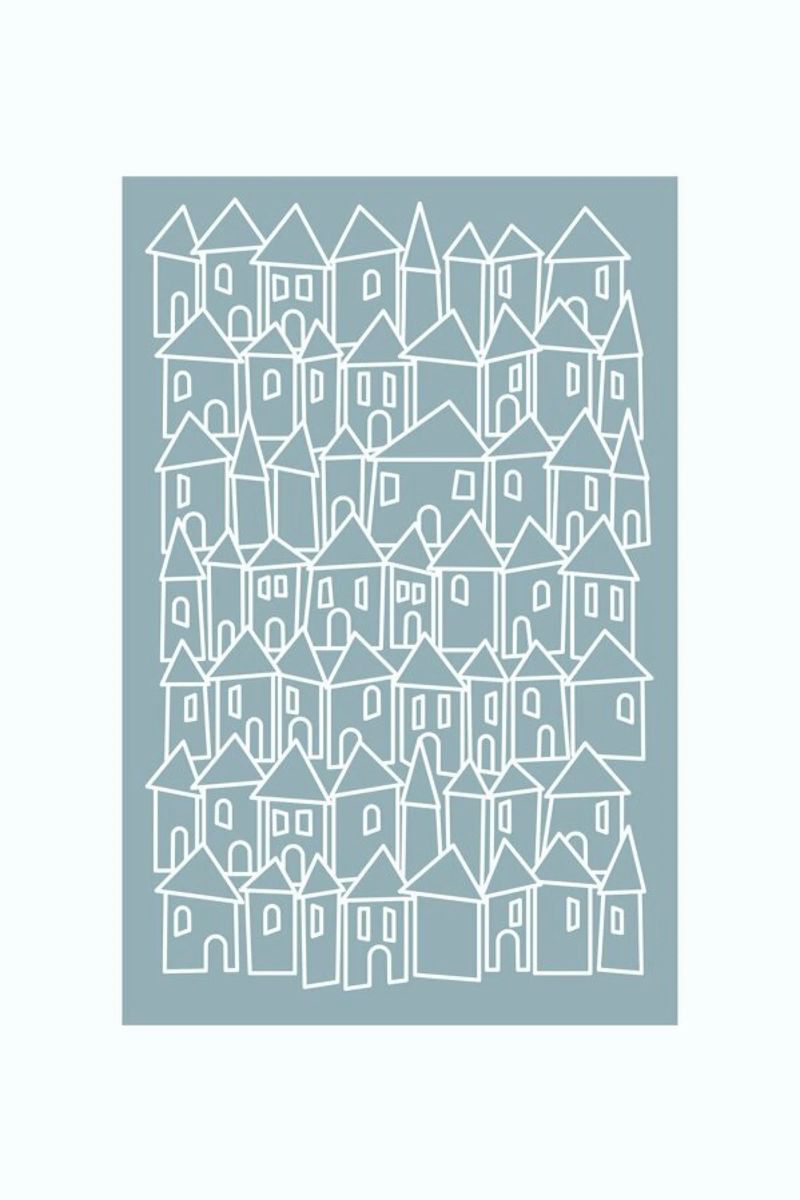 Little Streets Teal Poster von Visual Philosophy