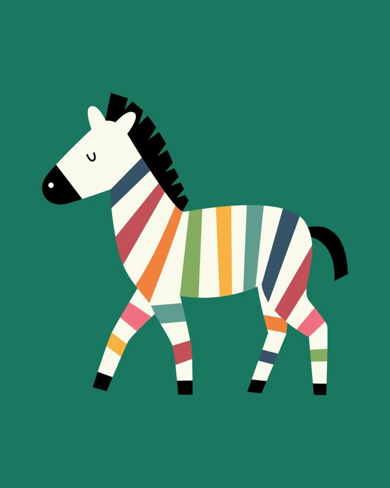 Zebra arcobaleno poster da Andy Westface