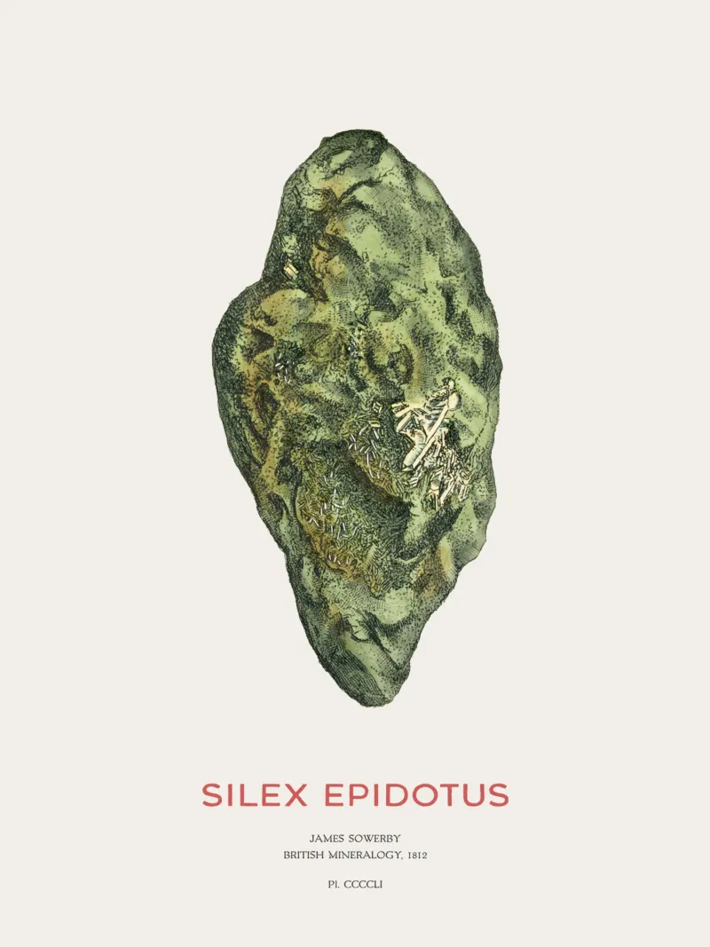 Epidot oder Silex Epidotus Hahnemühle von Vintagrafica
