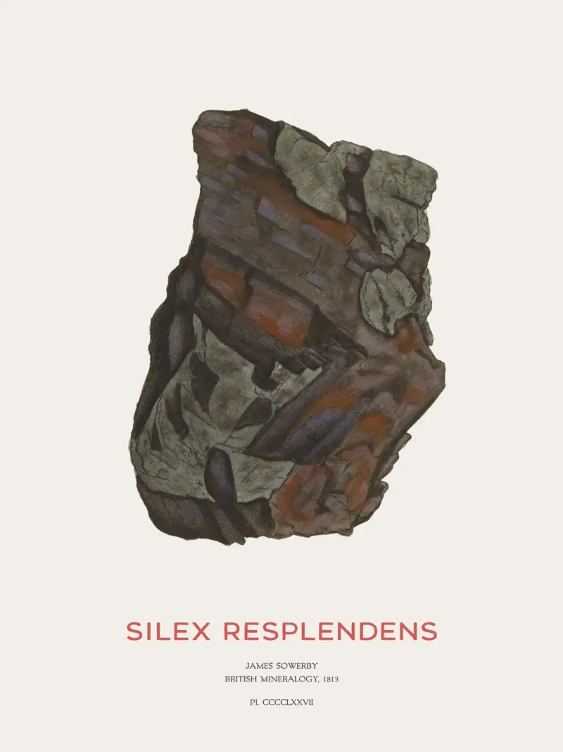 Hypersthene oder Silex Resplendens Hahnemühle von Vintagrafica