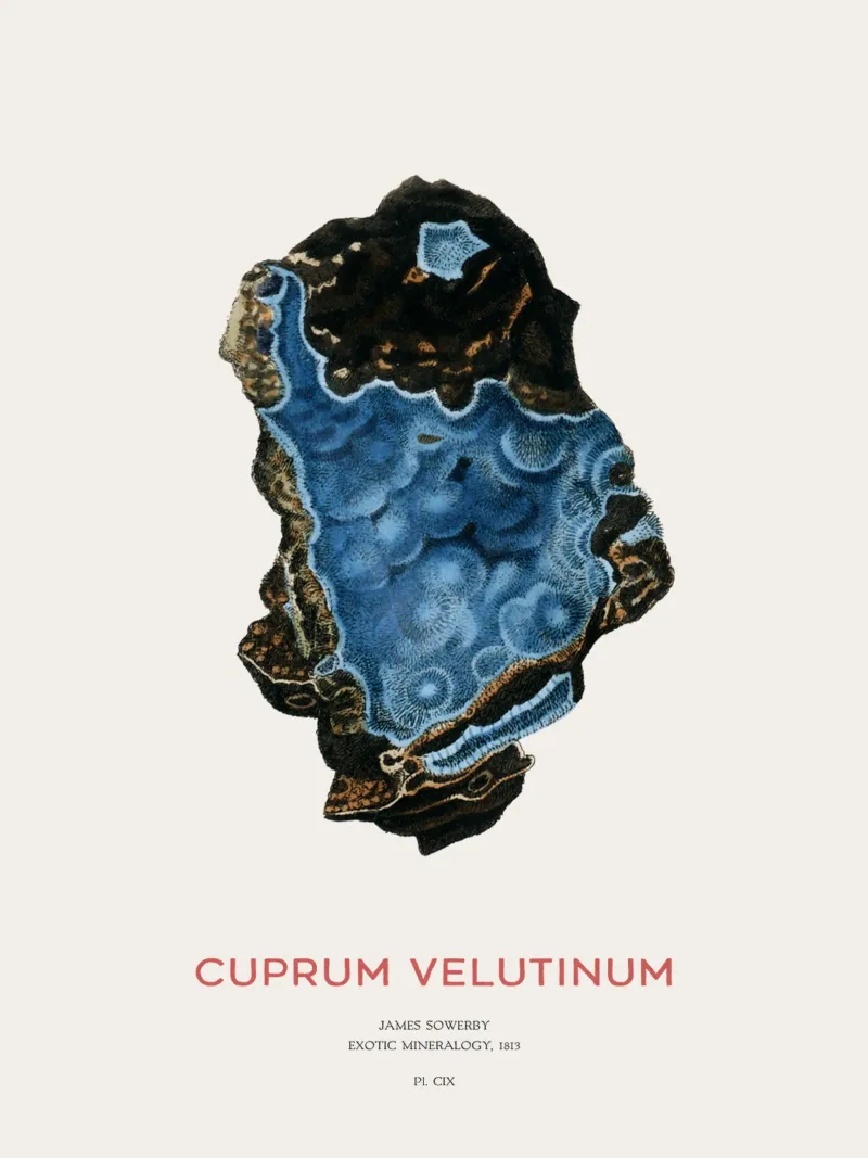 Cyanotrichit oder Cuprum Velutinum Hahnemühle von Vintagrafica