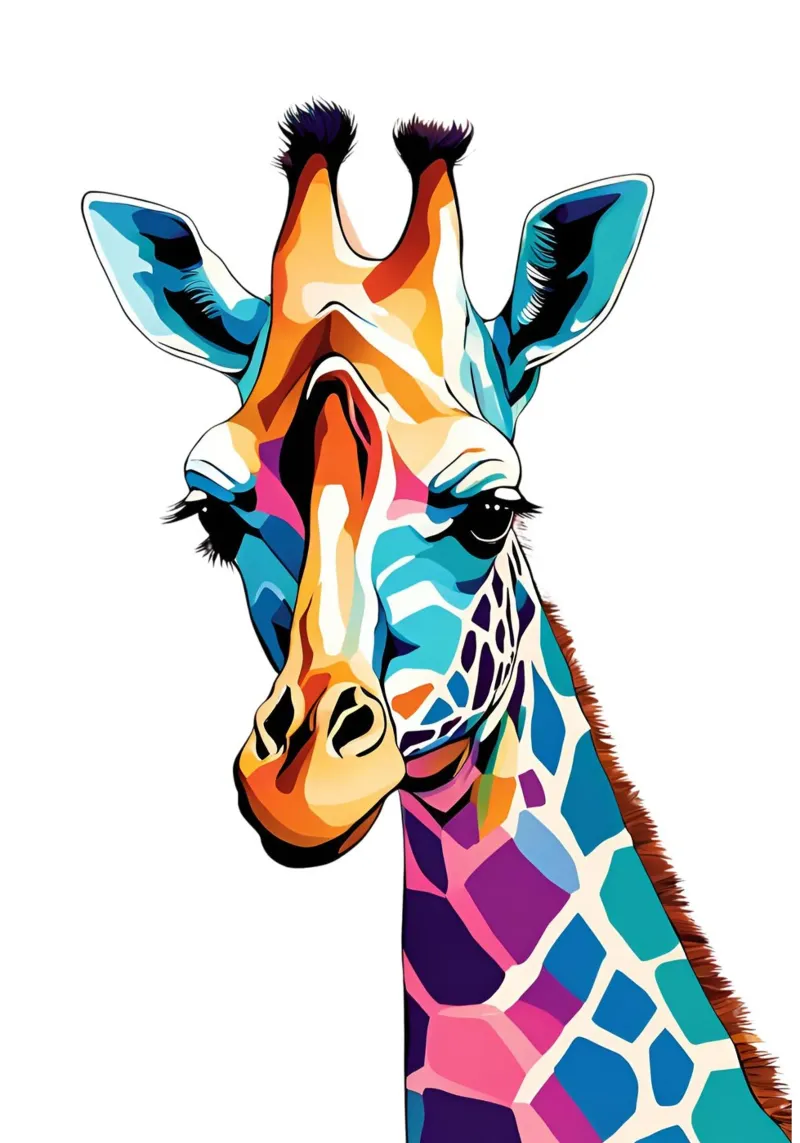 "Giraffa prismatica" pellicola backlit da Doodle Dreams Art
