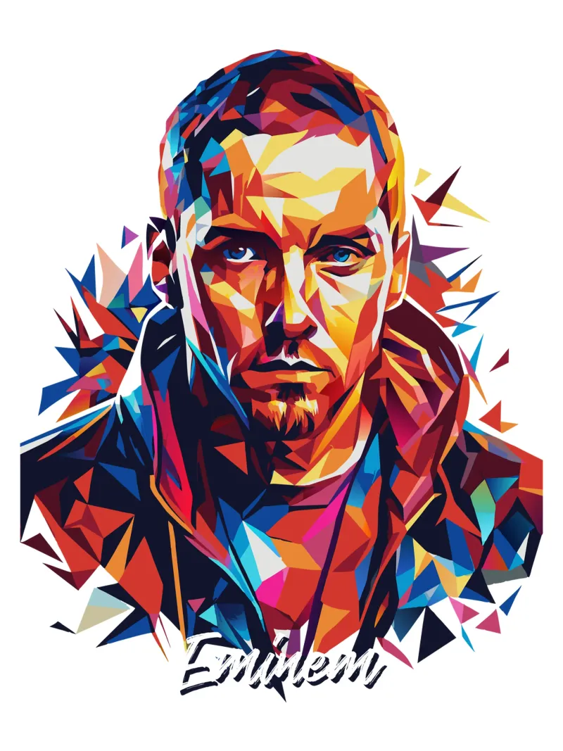 Eminem in Wpap Pop Art carta hahnemühle da vectorartnesia