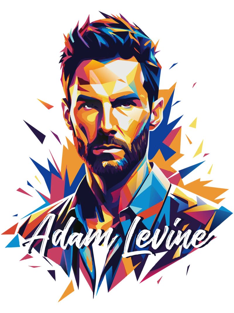 Adam Levine in Wpap Pop Art pellicola backlit da vectorartnesia