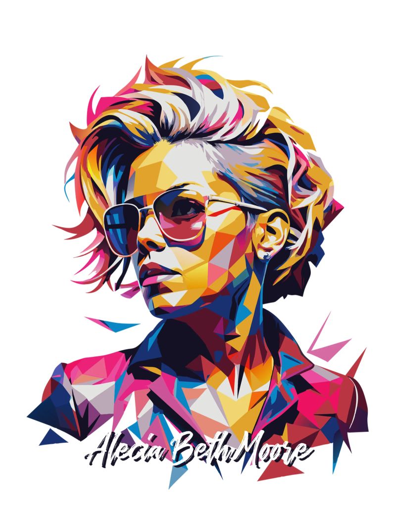 Alecia Beth Moore Portrait in WPAP Pop Art poster da vectorartnesia