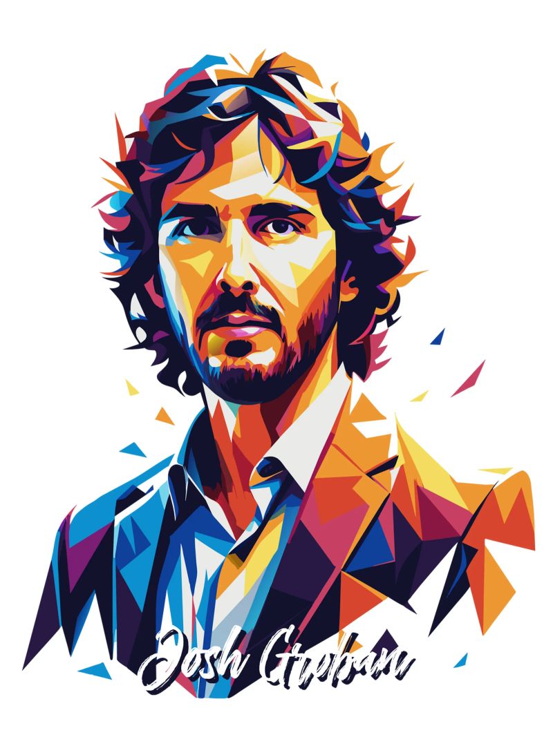 Josh Groban Portrait in WPAP Pop Art poster da vectorartnesia