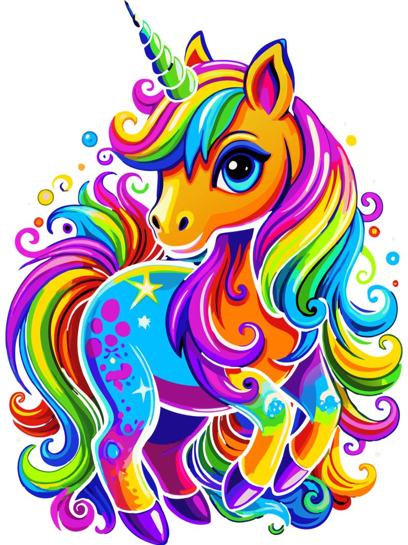 Schillernder Regenbogen Niedliches Einhorn Vergnügen Poster von Artnesia