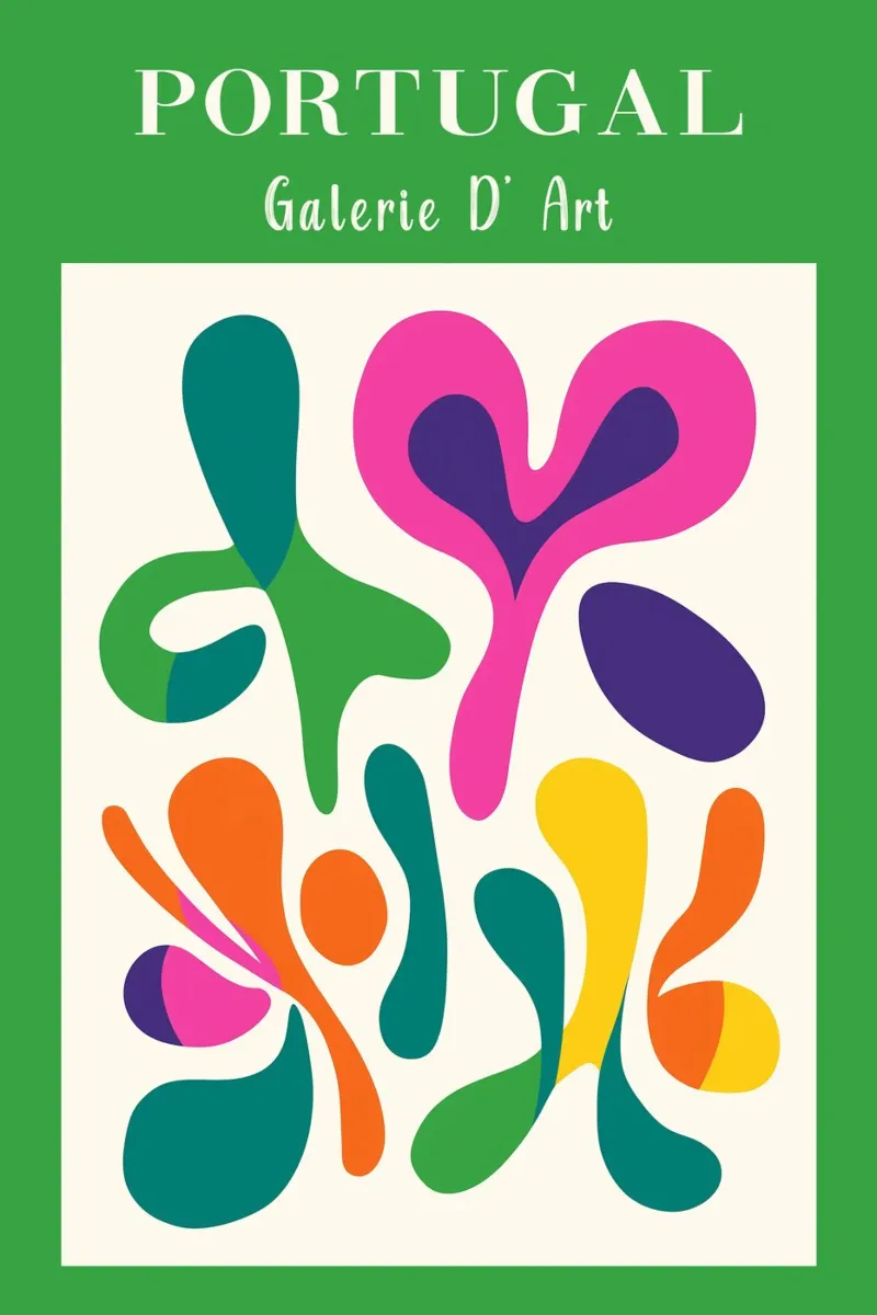 Farbenfrohes Portugal Poster von Carinaprint