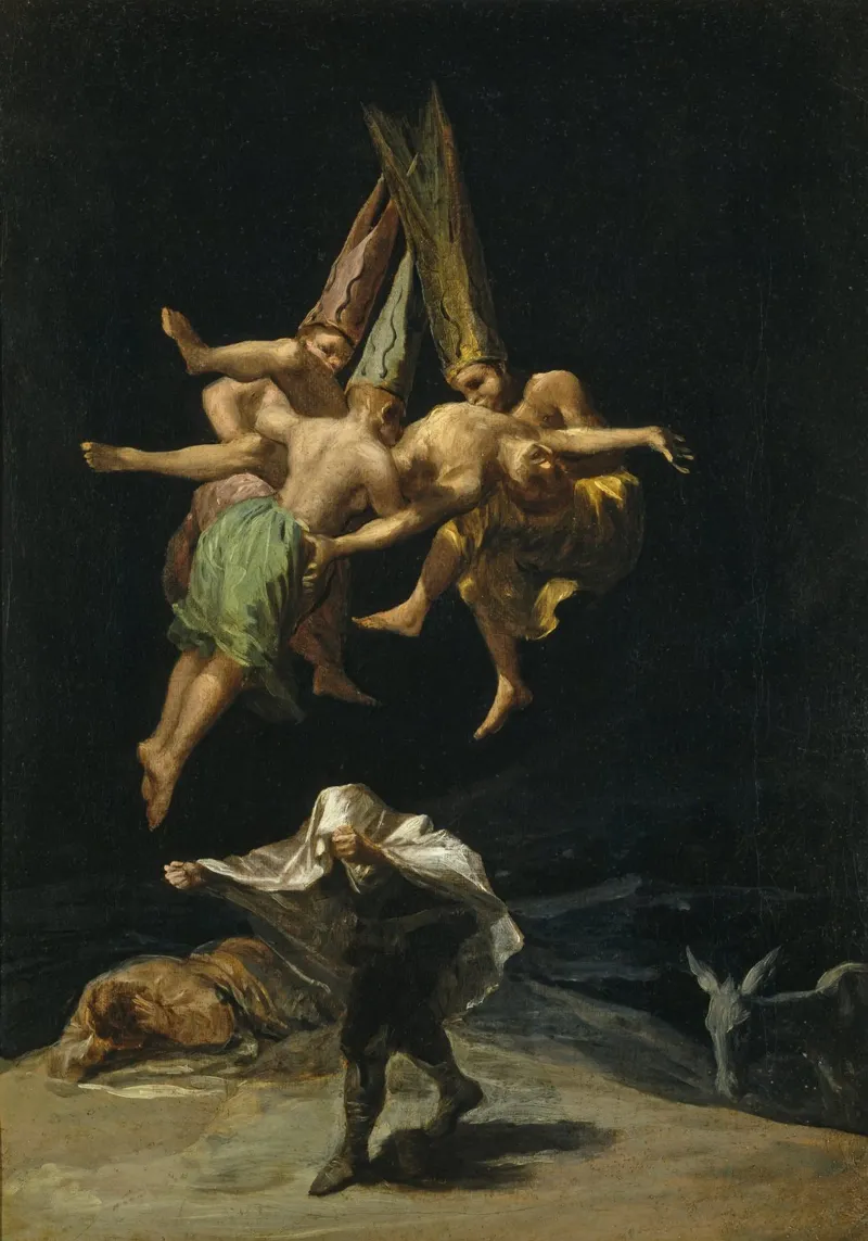 Francisco Goya Volo di streghe spagnolo pellicola backlit da Timeless Artworks