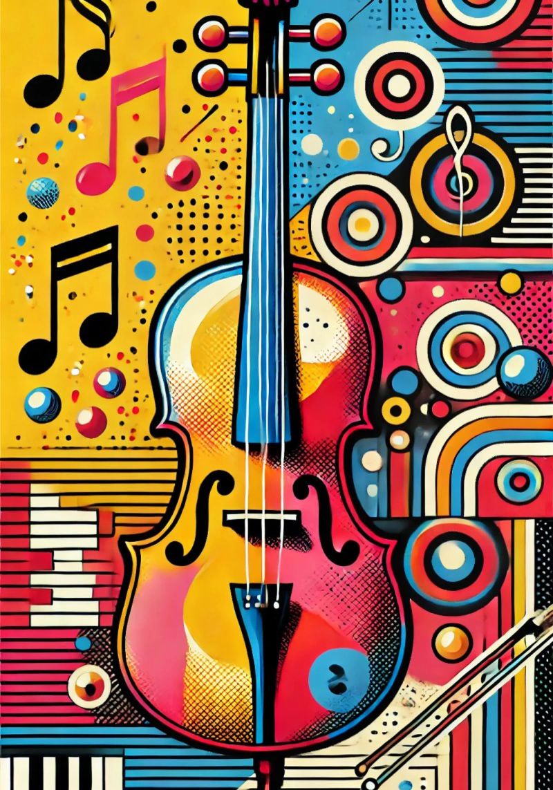 Violoncelle pop poster de SwenIA design