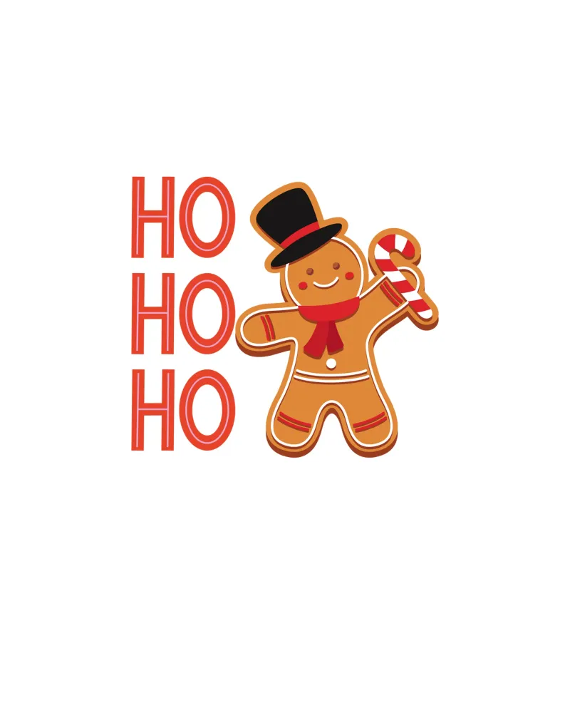 HO HO HO Omino di pan di zenzero carta hahnemühle da ArtDesign by KBK