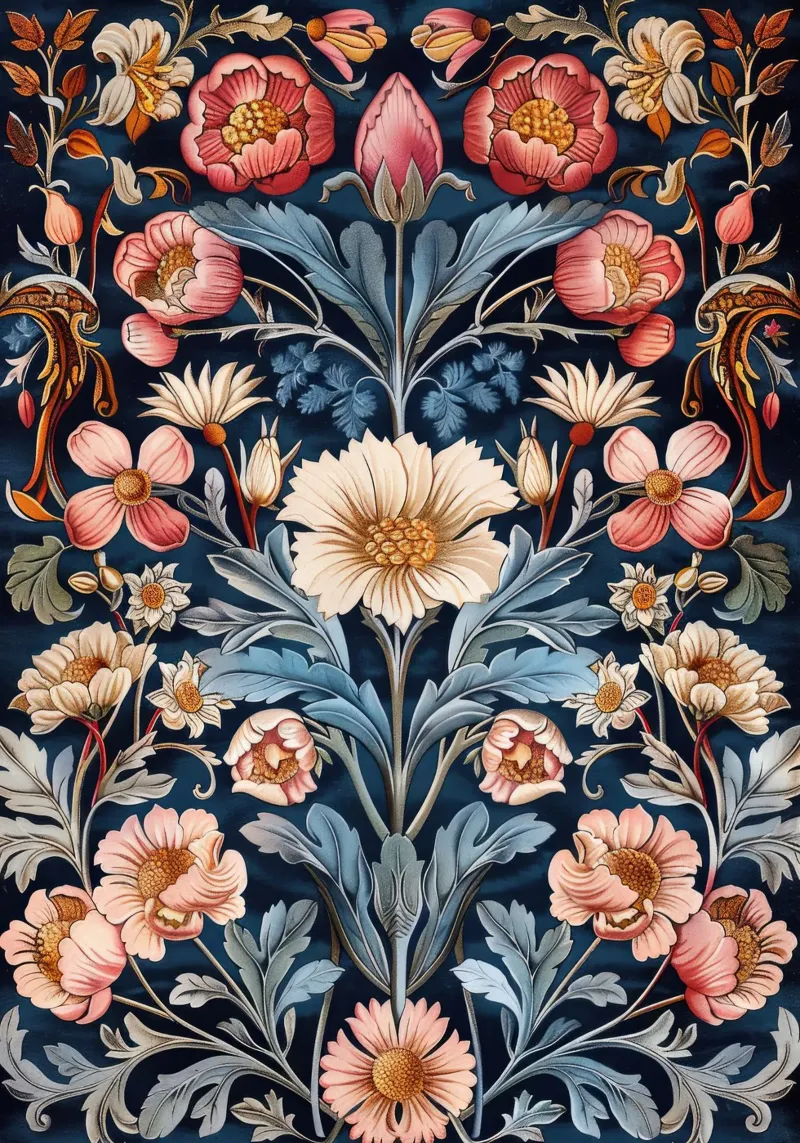 William Morris e l'arte della natura poster con telaio in plastica da Nikis Art Studio