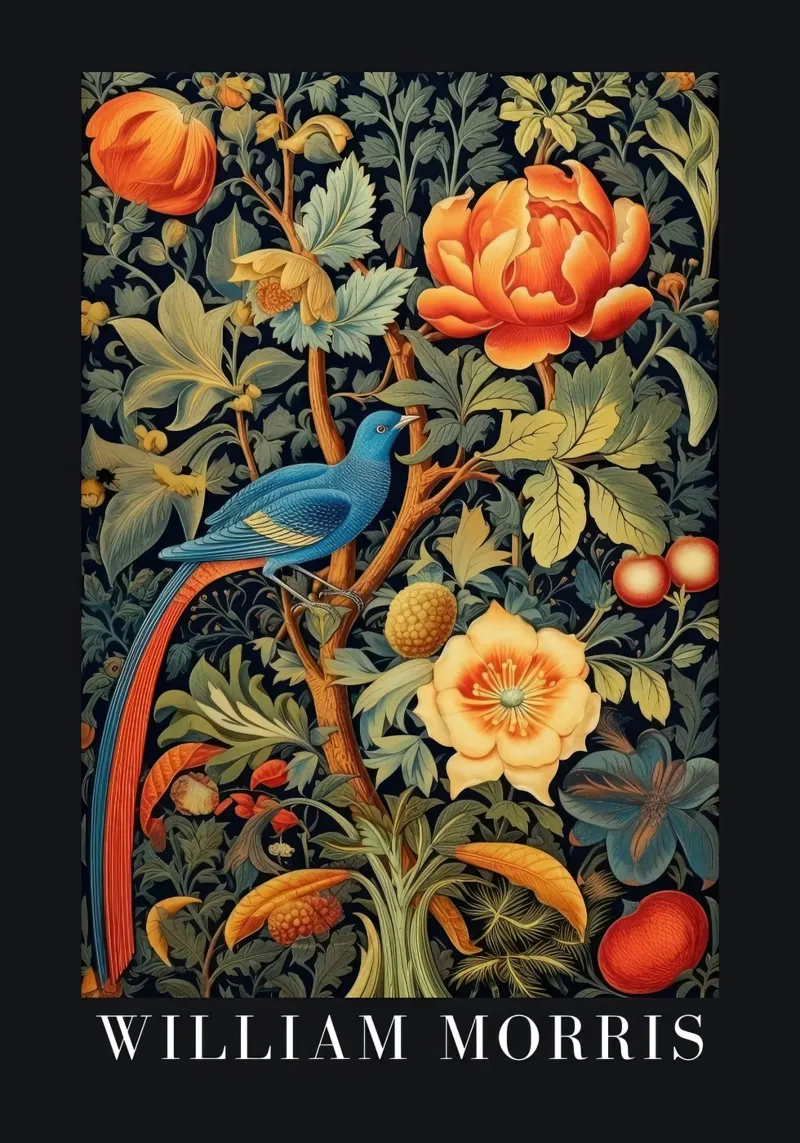 Nature poetry in patterns: William Morris and the Art of Des acrylic glass by Nikis Art Studio