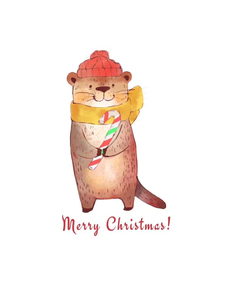 Feliz Navidad Nutria hahnemühle de ArtDesign by KBK