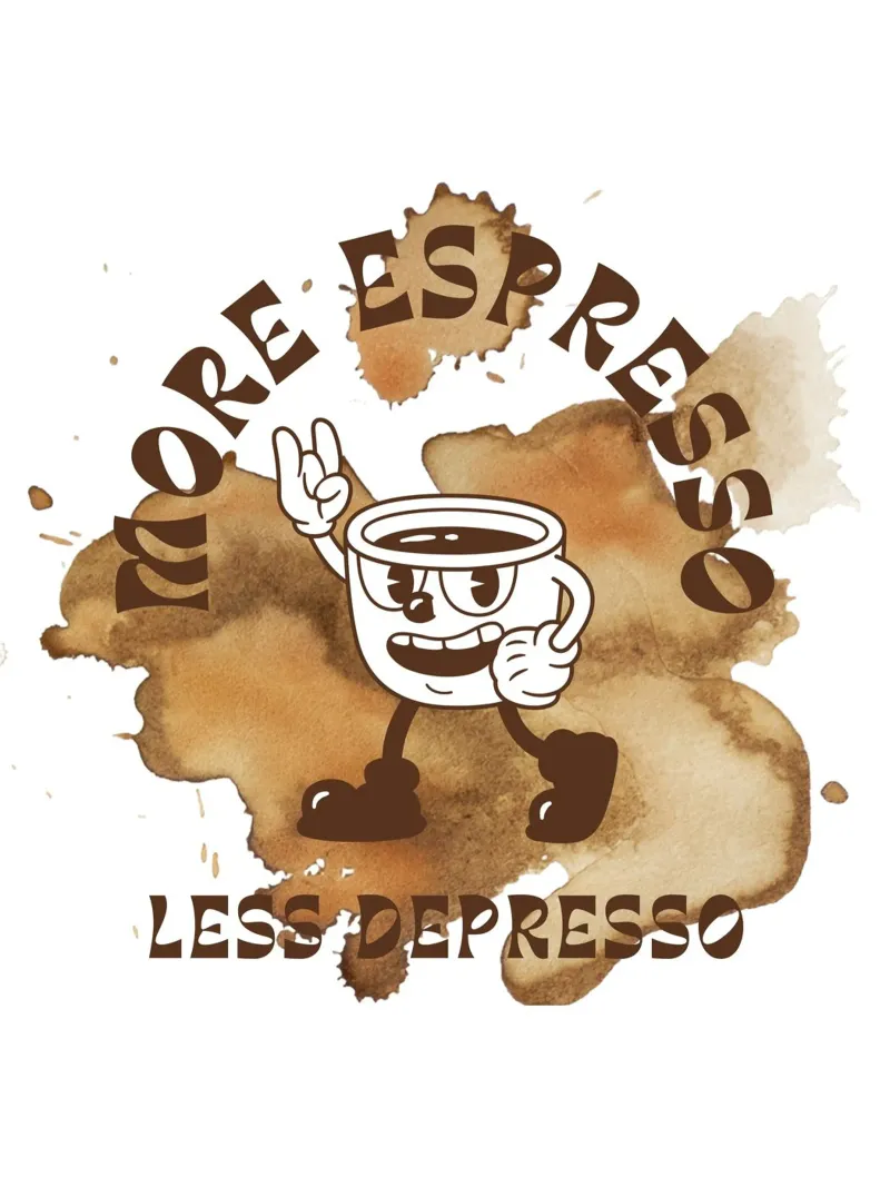 MORE ESPRESSO LESS DEPRESSO carta hahnemühle da ArtDesign by KBK