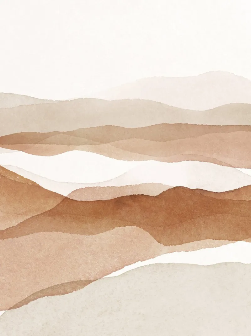 Paesaggio astratto - tonalità della terra e minimalismo carta hahnemühle da Whole©
