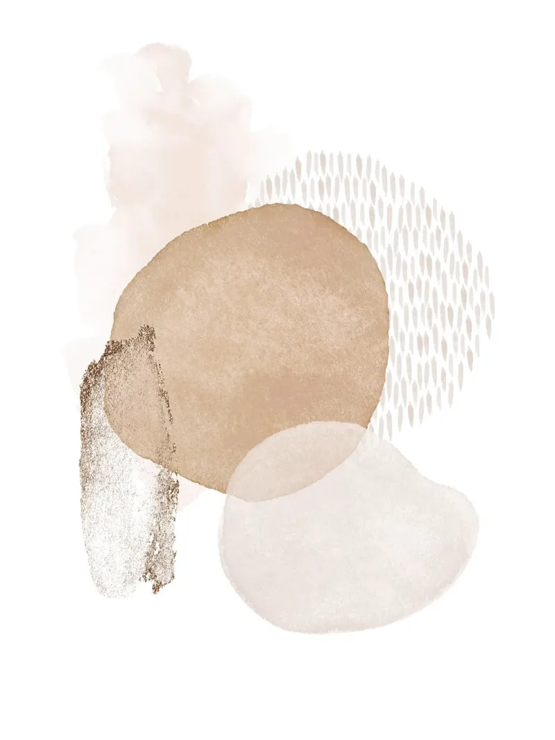 Beige Balance - Abstract shapes hahnemühle by Whole©