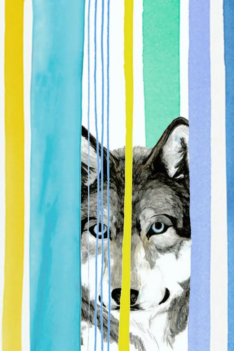 Dreamy Wolf tela con Cornice a cassetta da Rococco LA