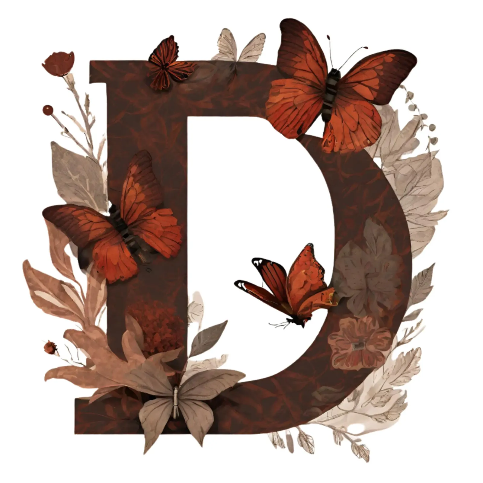 Roter Schmetterling D poster with aluminum frame by Shinery