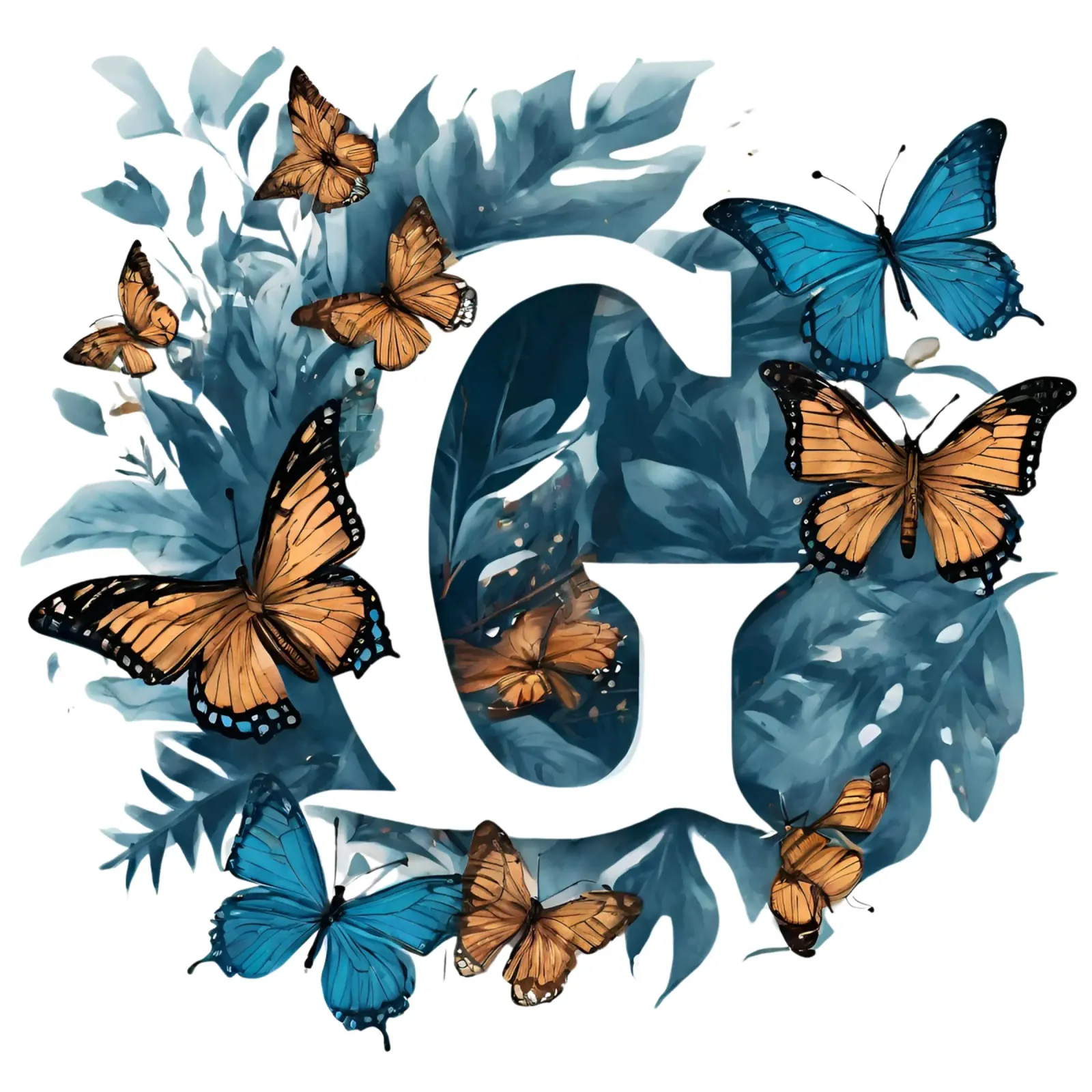 Farfalla blu G carta hahnemühle da Shinery