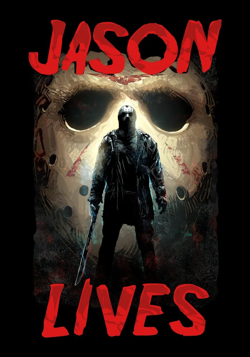 Jason Lives poster con telaio in alluminio da nabakumov