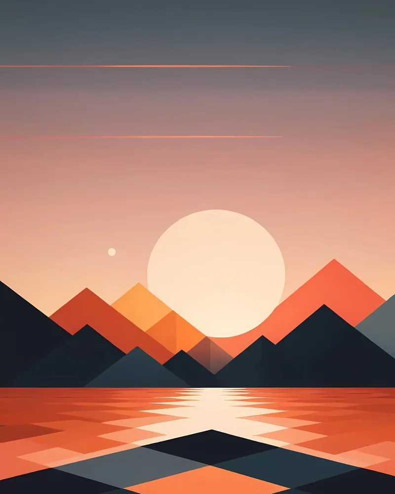 Coucher de soleil tranquille alu dibond de Artistic-shop