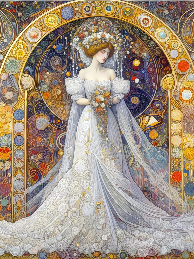 The bride poster by Art-Nouveau-Dsg