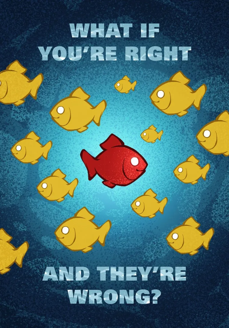 Fargo Fish poster con telaio in legno da nabakumov
