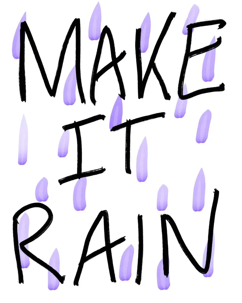 Make It Rain Purple carta hahnemühle da Studio B
