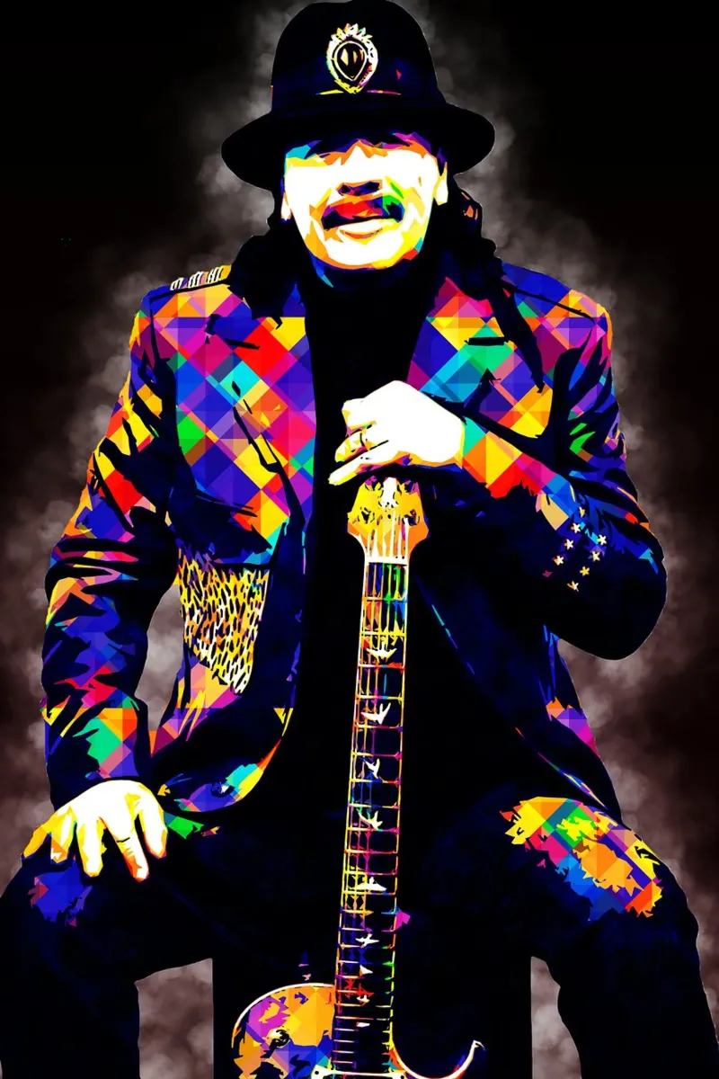 Art of Santana canvas by neonartroom