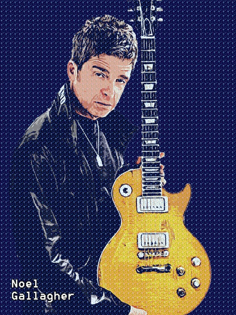 Arte di Noel Gallagher tela con Cornice a cassetta da neonartroom