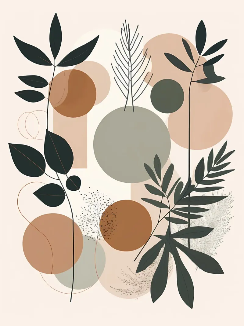 Abstract Botanical Harmony canvas by Artistic-shop