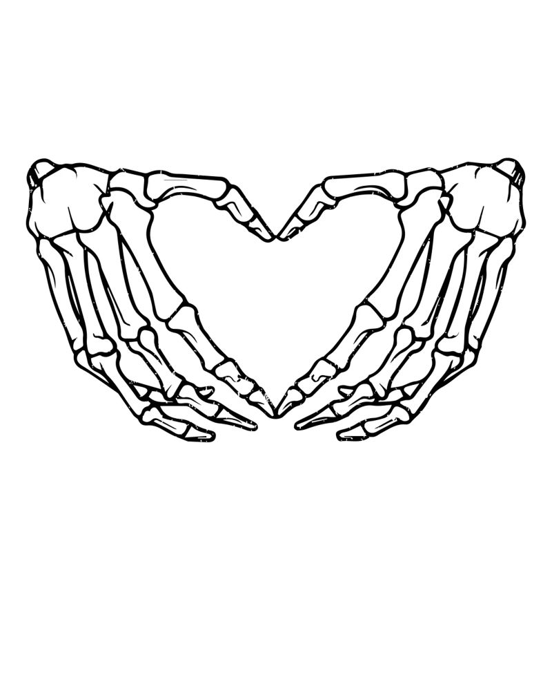 skeletal hands forms a heart pellicola backlit da edsonramosart