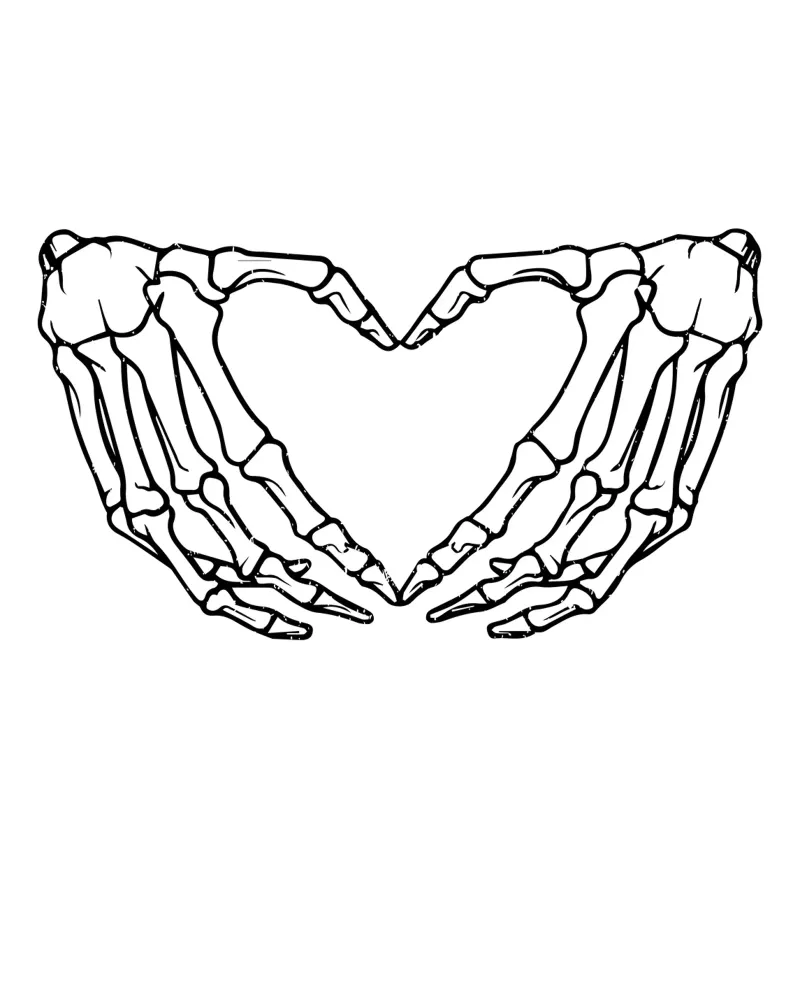 skeletal hands forms a heart pannello forex da edsonramosart