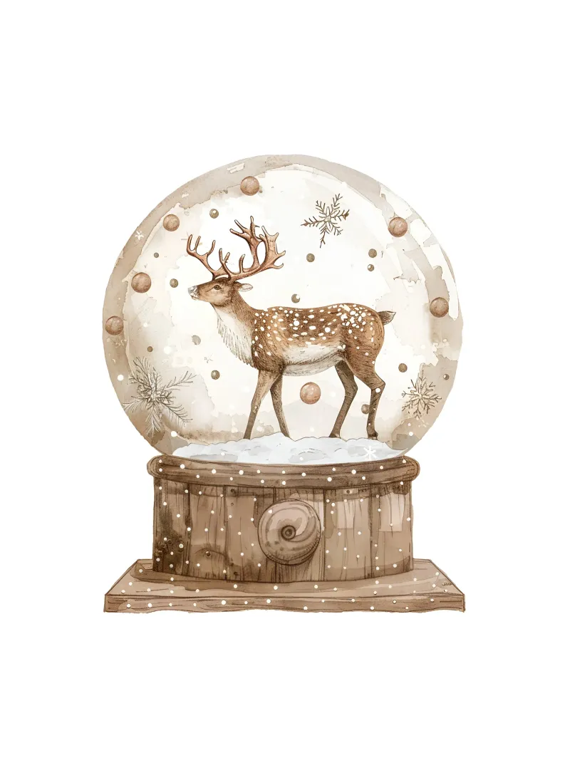 Schneekugel poster con telaio in legno da artographieHome