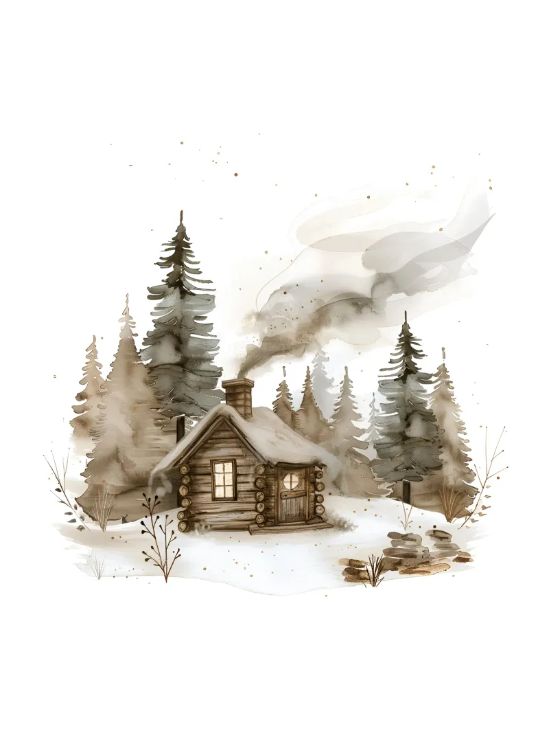 Waldhütte poster con telaio in plastica da artographieHome