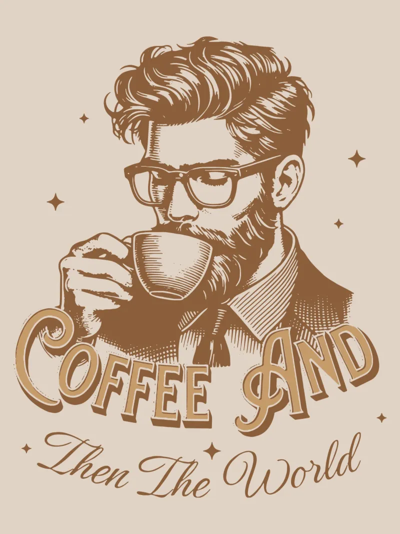 Il caffè e poi il mondo poster da Gunawan Rb