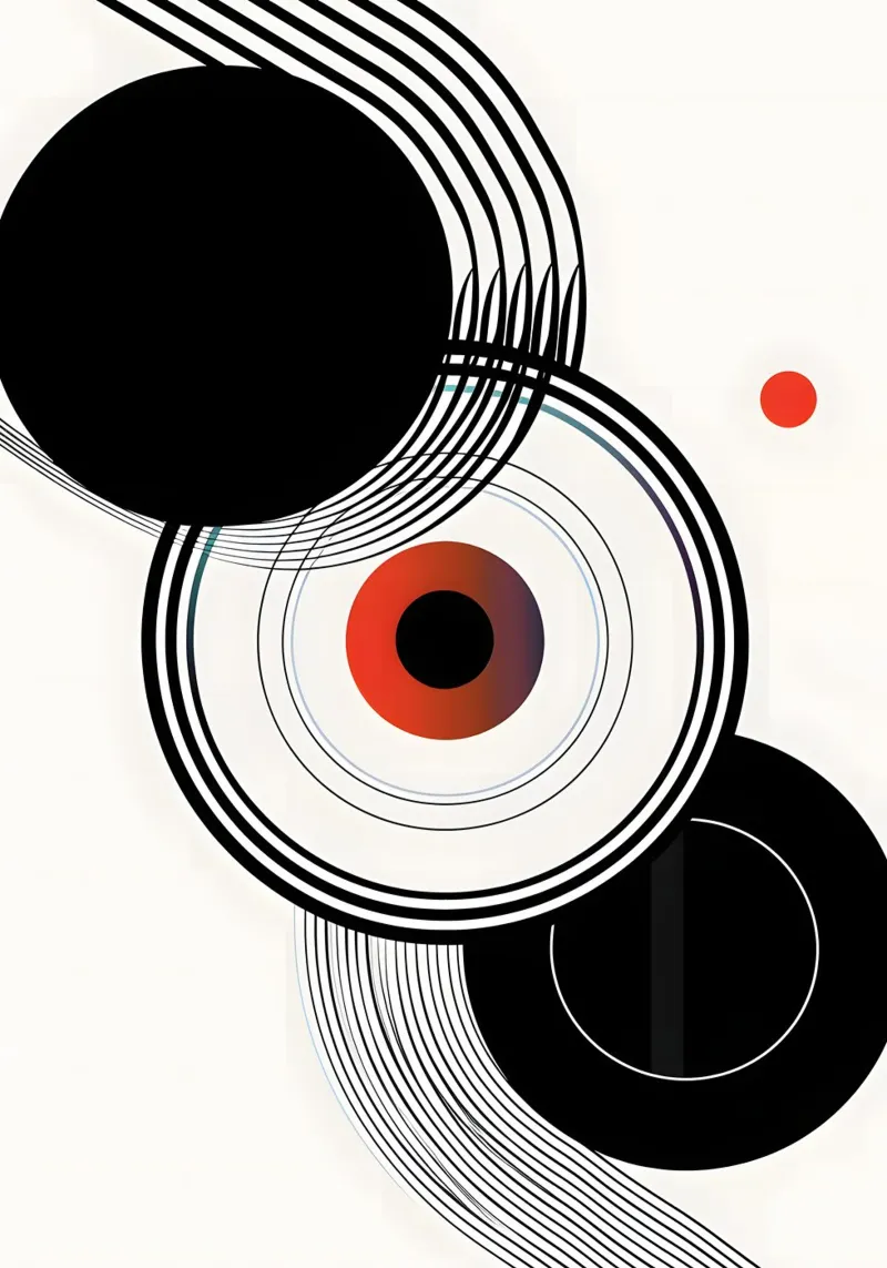Bold geometric shapes in black pellicola backlit da LisaArtes