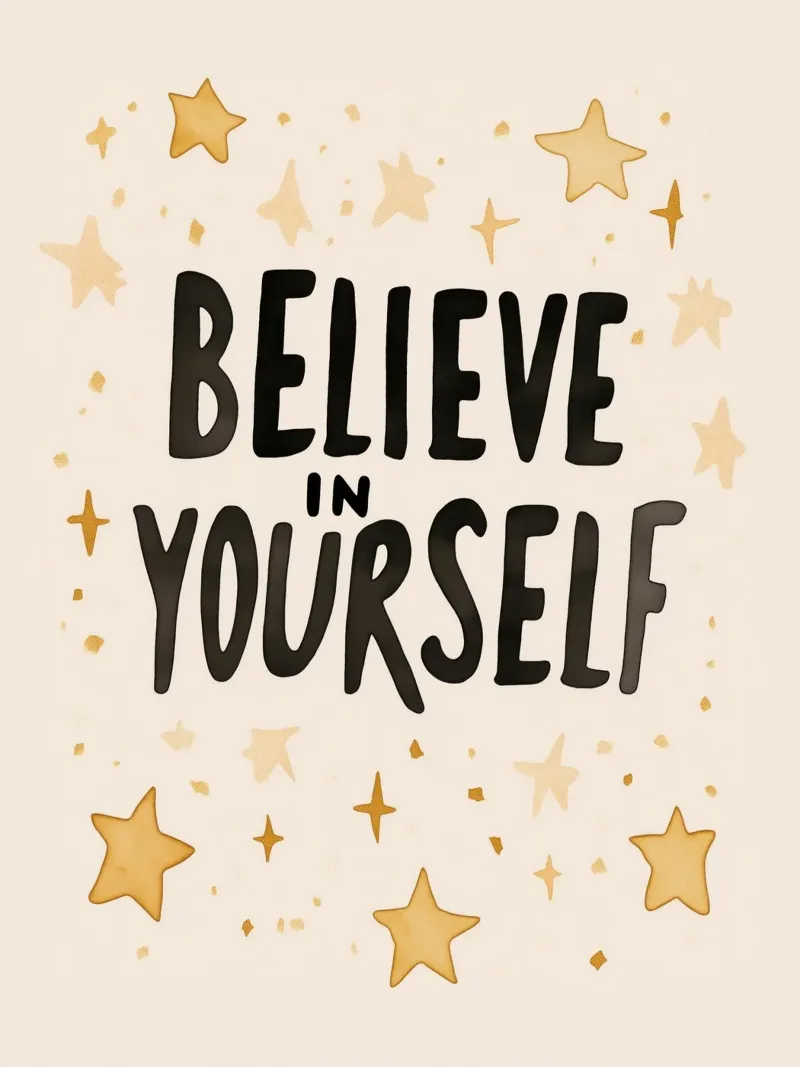 Believe In Yourself carta hahnemühle da treechild