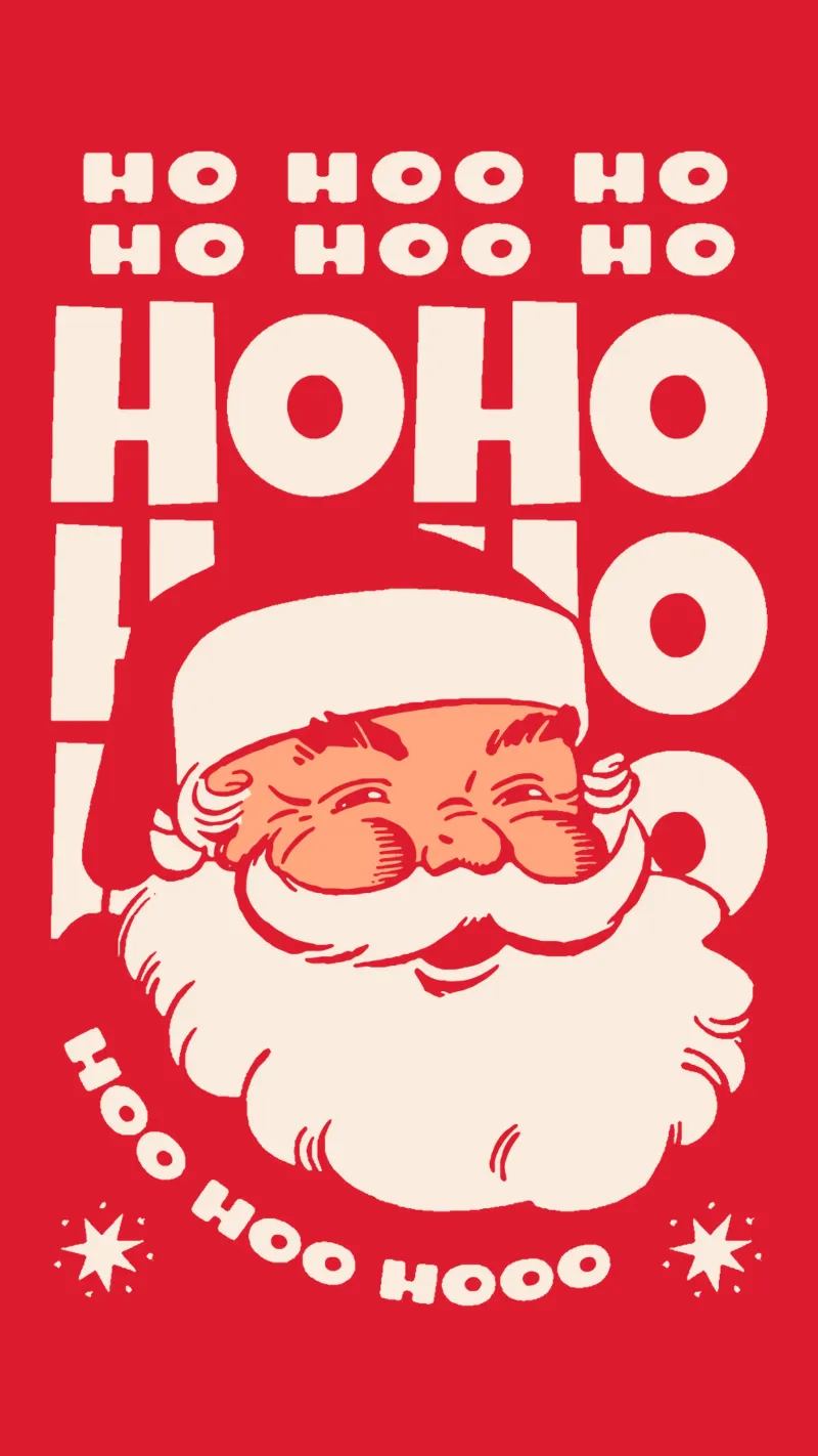 Ho Ho Ho poster met kunststof frame van Gunawan Rb