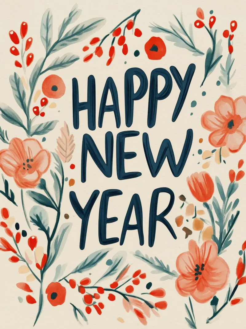 Happy New Year alluminio dibond da treechild